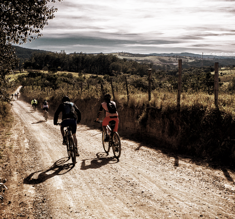 phpto de vtt et cyclistes en montagne